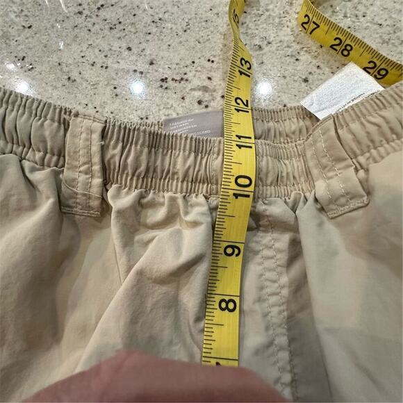 Columbia‎ PFG Men's Cargo Shorts Beige S Elastic Waistband Multiple Pockets - Picture 7 of 9
